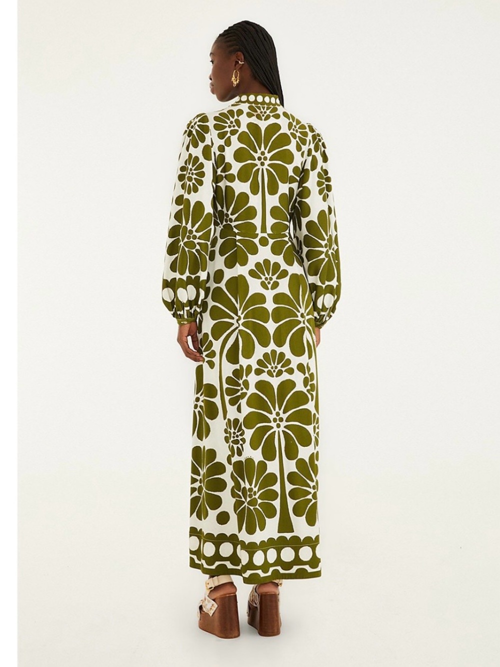 FARM Rio Palermo Green Maxi Dress, Size S, NWT 🇧🇷 - Picture 5 of 16